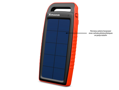 Pocket - Batterie externe solaire avec lampe torche - 10 000 mAh
